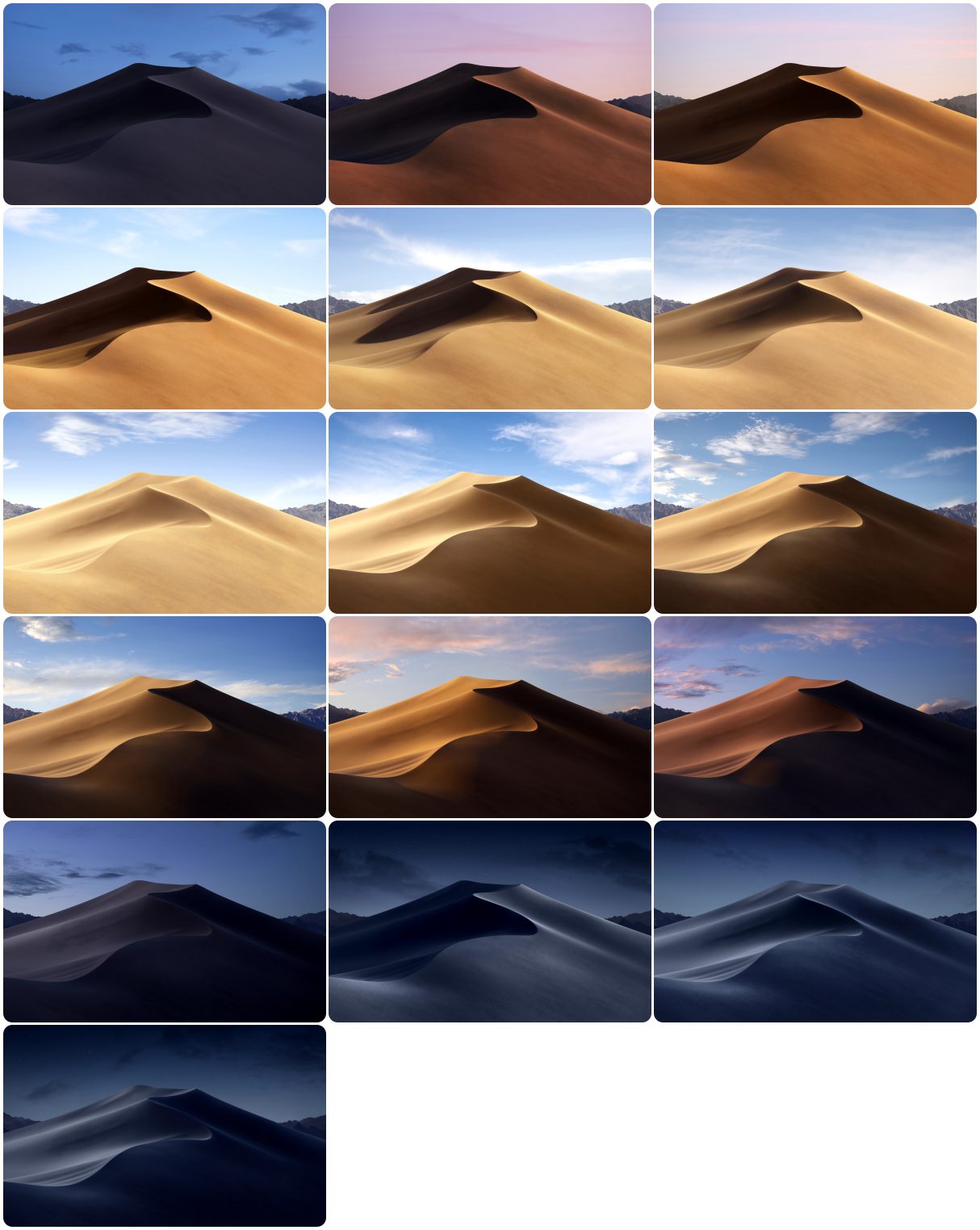 MacOS Mojave 自带沙漠壁纸（5K）
